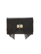 Black Fringe Clutch