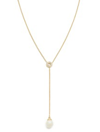 Long Drop Pearl Necklace