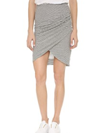 Stripped Draped Skirt