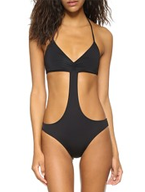 Black Stringy One Piece